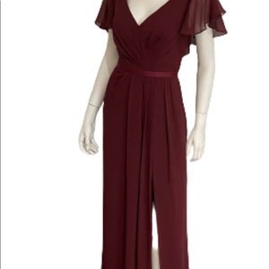 David's Bridal Burgundy Dress